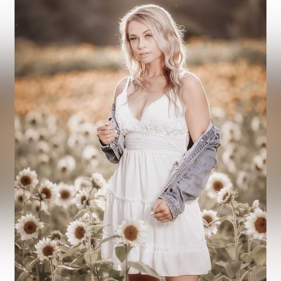 ECOWISH Dress V-Neck Spaghetti Strap Bowknot - Picture 16 of 16